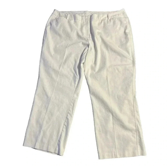 Worthington Pants Womens 24W Modern Fit Pants White Flat Front Straight Leg - Picture 2 of 13